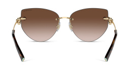TIFFANY Tiffany HardWear Wide Rimless Butterfly Sunglasses in Pale Gold – Product Photo 4