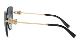 TIFFANY Tiffany HardWear Wide Rimless Butterfly Sunglasses in Pale Gold – Product Photo 3