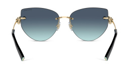 TIFFANY Tiffany HardWear Wide Rimless Butterfly Sunglasses in Pale Gold – Product Photo 4