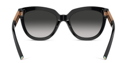 TIFFANY T Motif Cat-Eye Sunglasses in Black – Product Photo 4