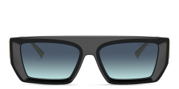 Shop TIFFANY Rectangle Sunglasses in Black online.