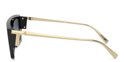 Shop TIFFANY Rectangle Sunglasses in Black online.