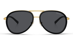 VERSACE Unisex Pilot Sunglasses in Black – Product Photo 1