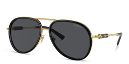 VERSACE Unisex Pilot Sunglasses in Black – Product Photo 2