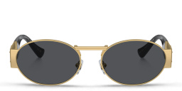 VERSACE Medusa Unisex Oval Sunglasses in Gold – Product Photo 1
