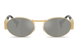 VERSACE Medusa Unisex Oval Sunglasses in Gold – Product Photo 1