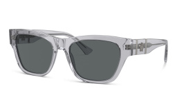 VERSACE Medusa Square Sunglasses in Grey Transparent – Product Photo 2