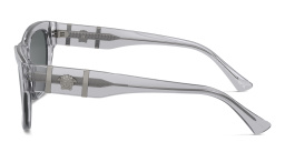 VERSACE Medusa Square Sunglasses in Grey Transparent – Product Photo 3