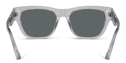 VERSACE Medusa Square Sunglasses in Grey Transparent – Product Photo 4