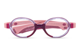 Mira Flex Flexible & Safe Kids Oval Eyeglasses in Translucent Light Lilac Dark Pink – Product Photo 1