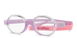 Shop Mira Flex Logo Kids Oval Eyeglasses in Transparent online.