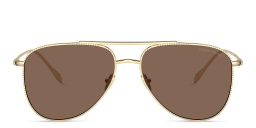 GIORGIO ARMANI Logo Pilot Sunglasses in Pale Gold – Product Photo 1