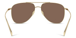 Shop GIORGIO ARMANI Logo Pilot Sunglasses in Pale Gold online.