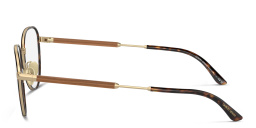 Shop GIORGIO ARMANI Panthos Eyeglasses in Matte Pale Gold online.