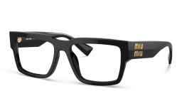MIU MIU Rectangle Eyeglasses in Black – Product Photo 2