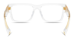 MIU MIU Vertical Logo Rectangle Eyeglasses in Clear – Product Photo 4
