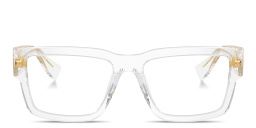 Vertical Logo Rectangle Eyeglasses من ميو ميو بلون كريستال كلير - صورة المنتج 1
