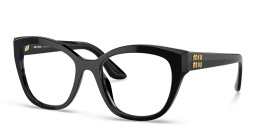 MIU MIU Square Eyeglasses in Black – Product Photo 2