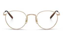 Shop OLIVER PEOPLES Unisex Panthos Eyeglasses in Gold online.