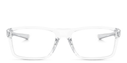 Shop Oakley Wide Rectangle Eyeglasses in Polished Clear online.