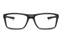 Shop Oakley Wide Rectangle Eyeglasses in Matte Black online.