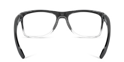 Shop Oakley Wide Rectangle Eyeglasses in Polished Black Fade online.