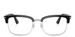 Shop PERSOL Unisex Rectangle Eyeglasses in Black online.