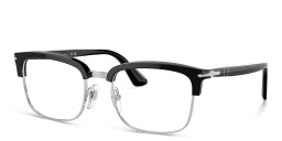 Shop PERSOL Unisex Rectangle Eyeglasses in Black online.