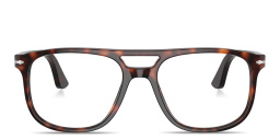 Shop PERSOL Unisex Pilot Eyeglasses in Havana online.