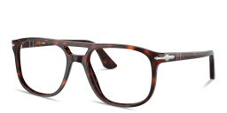 Shop PERSOL Greta Unisex Aviator Eyeglasses in Havana online.