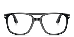 Shop PERSOL Unisex Pilot Eyeglasses in Black online.