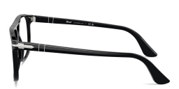 Shop PERSOL Greta Unisex Aviator Eyeglasses in Black online.