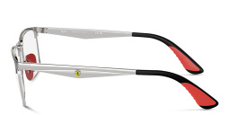 Ray-Ban Unisex Wide Rectangle Eyeglasses in Black On Silver – Product Photo 3