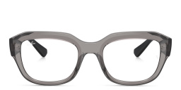 Shop Ray-Ban Unisex Square Eyeglasses in Transparent Grey online.