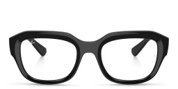 Shop Ray-Ban Unisex Square Eyeglasses in Black online.