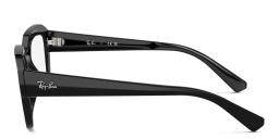 Shop Ray-Ban Unisex Square Eyeglasses in Black online.