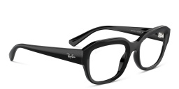 Shop Ray-Ban Unisex Square Eyeglasses in Black online.