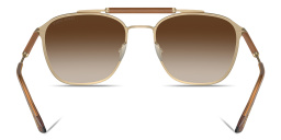 Shop GIORGIO ARMANI Square Sunglasses in Gold online.