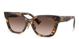 MIU MIU Square Sunglasses in Honey Havana – Product Photo 2