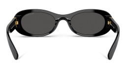 MIU MIU Oval Sunglasses in Black – Product Photo 4