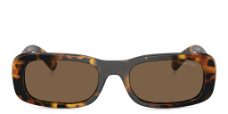 MIU MIU Rectangle Sunglasses in Honey Havana – Product Photo 1