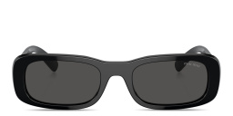 MIU MIU Rectangle Sunglasses in Black – Product Photo 1