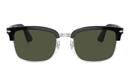 Shop PERSOL Unisex Rectangle Sunglasses in Black online.