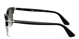 Shop PERSOL Unisex Rectangle Sunglasses in Black online.