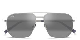 Shop Maui Jim Shark's Cove Unisex Square Sunglasses in Silver online.