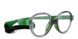 Shop Mira Flex Logo Kids Round Eyeglasses in Grey online.