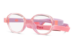 Shop Mira Flex Logo Kids Round Eyeglasses in Pink online.