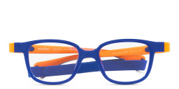 Mira Flex Logo Kids Square Eyeglasses in Blue – Product Photo 1