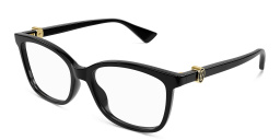 Shop Cartier C' de Cartier Wide Square Eyeglasses in Black online.