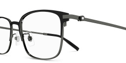 MONTBLANC Snowcap Square Eyeglasses in Gunmetal – Product Photo 3
